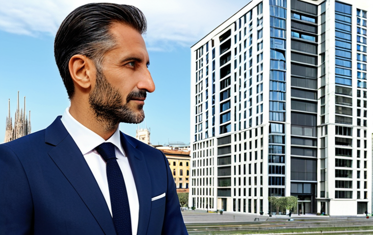 **
"A successful Italian architect, fully clothed in a tailored suit, standing in front of a modern building design blueprint, natural pose, perfect anatomy, well-formed hands, professional attire, bright daylight, Milan cityscape in the background, safe for work, appropriate content, professional, family-friendly, modest."
**